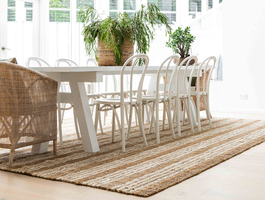 How to Style a Rug in your Dining Area