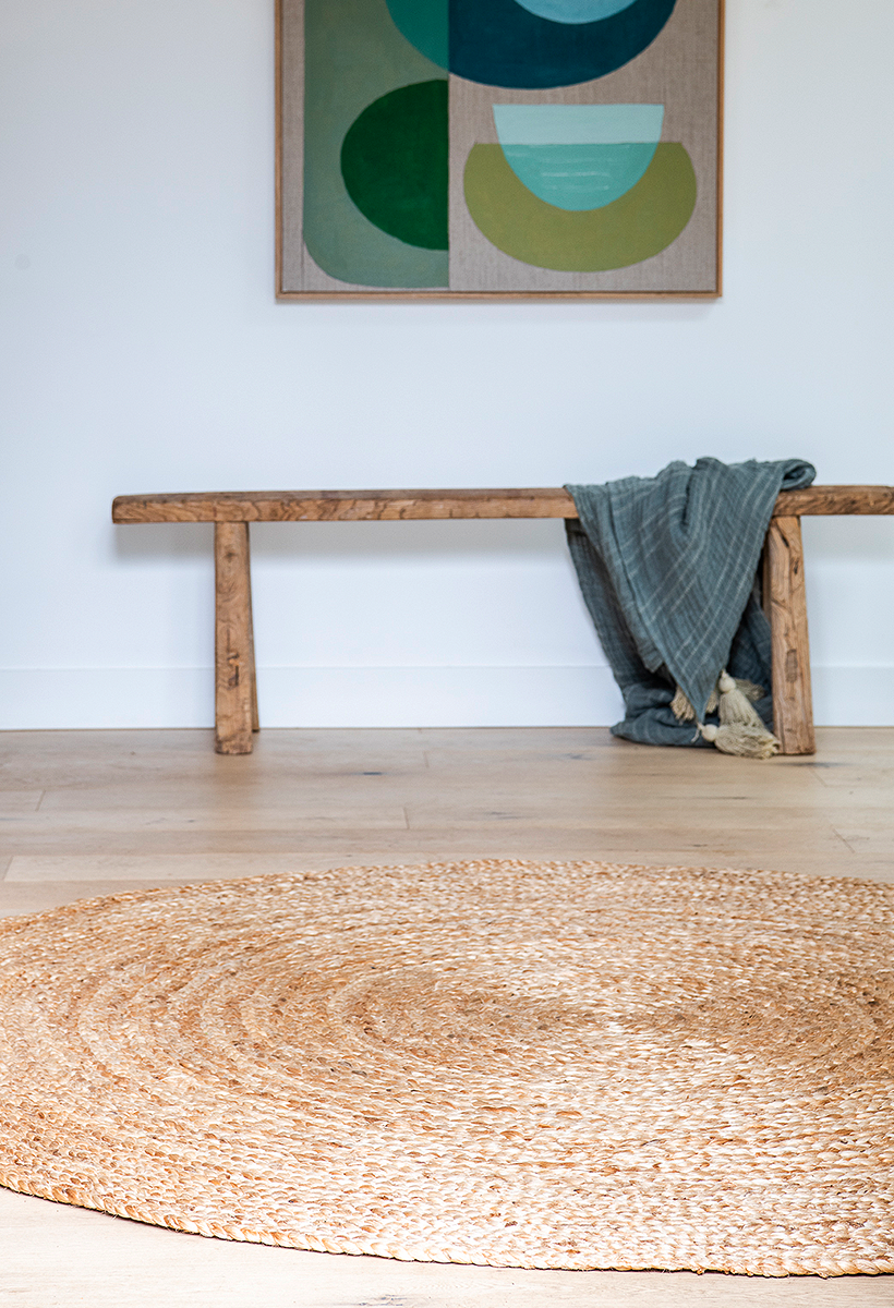 Round Braided Weave Jute Rug