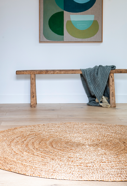 Round Braided Weave Jute Rug