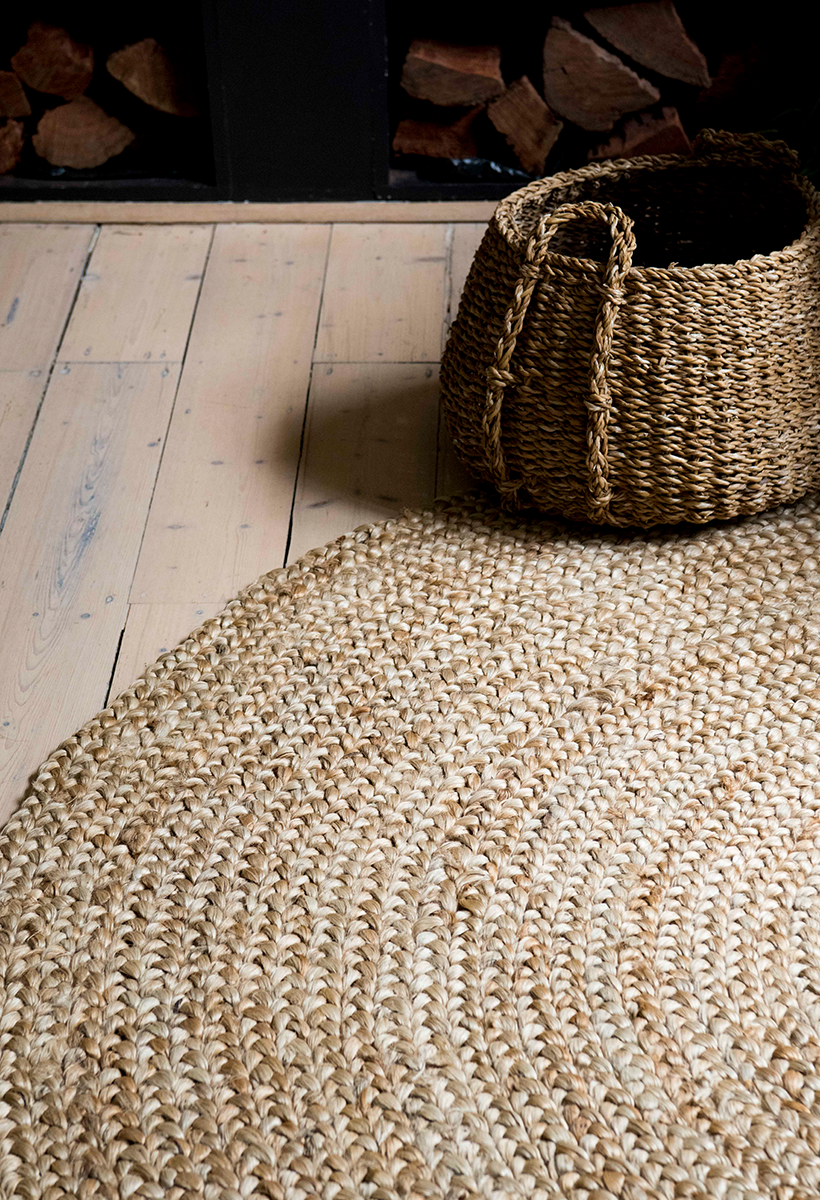 Round Braided Weave Jute Rug